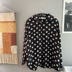 Vintage polka dot polo shirt